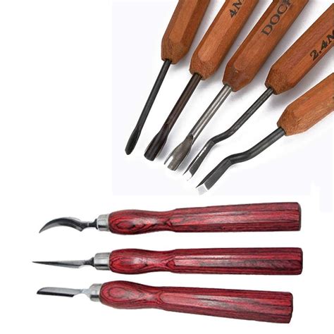 Dockyard Micro Wood Carving Chisel Tools (Expansion Set) & 3pc. Mini Detail Chip Wood Carving ...