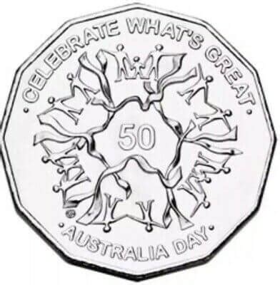 Shop Australia Day 50 cent Coin. Free Delivery - OzGalore