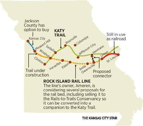 Katy Trail Map Katy Trail, Bicycle Travel, Sedalia, Jackson County, Jefferson City, Eldon, Rock ...