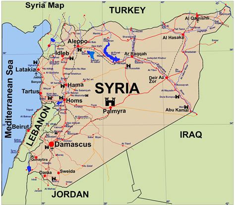 Syria Map Detailed images