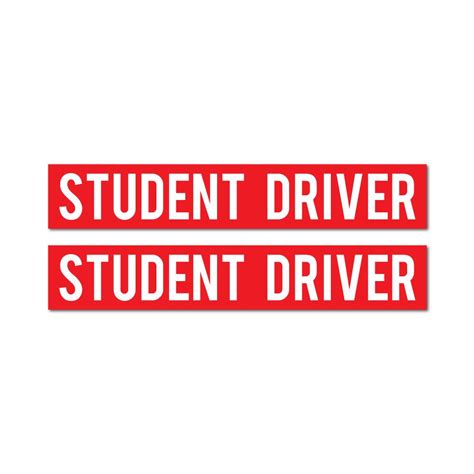 2X Student Driver Sticker Decal | Funny Warning Stickers - Sticker Collective