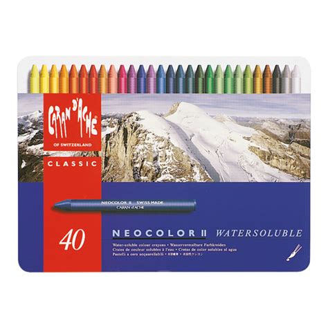 Caran d’Ache Neocolor II Water-Soluble Crayons 40 Set – Markersnpens.com