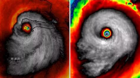 Hurricane Milton forms eerie skull-like face moments before approaching Florida - Sciencetech ...