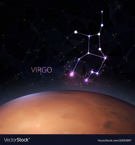 Planet with a kind of constellation zodiac virgo Vector Image