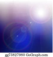 350 Lens Flare On Blue Blurred Background Clip Art | Royalty Free - GoGraph