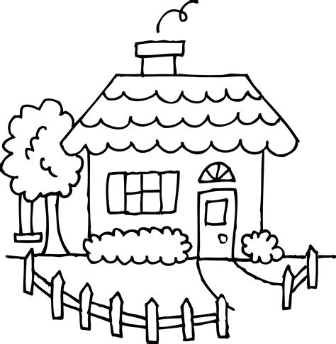 Cute Little House Coloring | Clipart Panda - Free Clipart Images