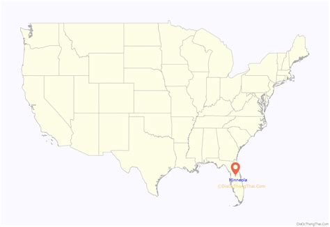 Map of Minneola city, Florida