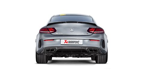 Akrapovic Evolution Line Titanium Exhaust System w/ Carbon Fiber Tail Pipes for W205 Mercedes ...