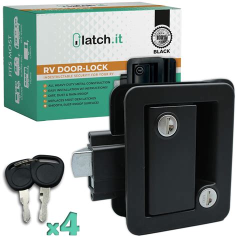 Buy LATCH.IT Black RV Door Latch | RV Door Locks for Travel Trailers ...