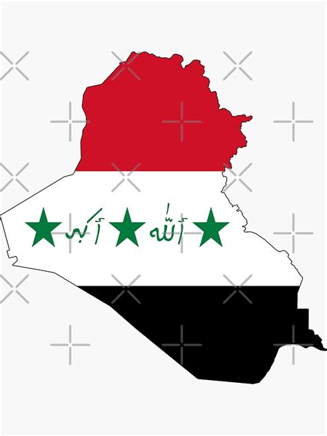 "Iraq Flag Map" Sticker for Sale by Mo5tar | Redbubble