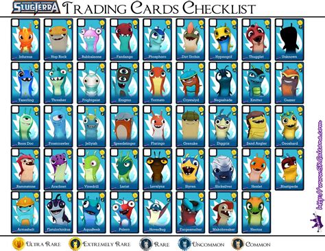 SlugTerra Trading Cards Checklist1 Free Coloring, Coloring Pages, Sci Fi Comedy, Animated ...