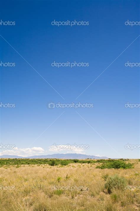 New Mexico, USA. Desert Landscape With The Manzano Mountains In The ...