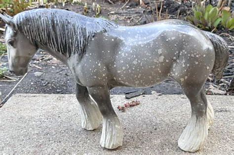 Karen Beeson: Glossy Chalky Dapple Grey Shire (1 of 6 produced) at auction!