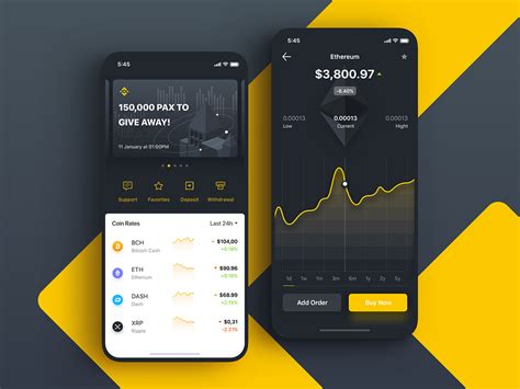 Binance app by Oleksii Ivashentsev on Dribbble