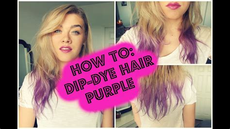 Black Hair Purple Dip Dye