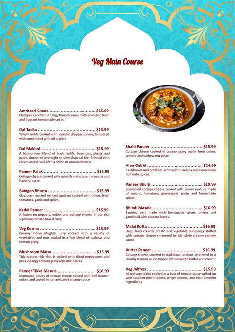 Menu | Indish Moncton