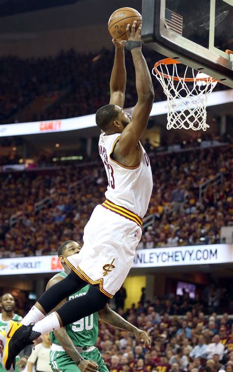 Kyrie Irving dishes to Tristan Thompson for an alley-oop dunk against Boston in Game 3 ...