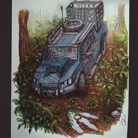 Jurassic Park Vehicles Concept Art