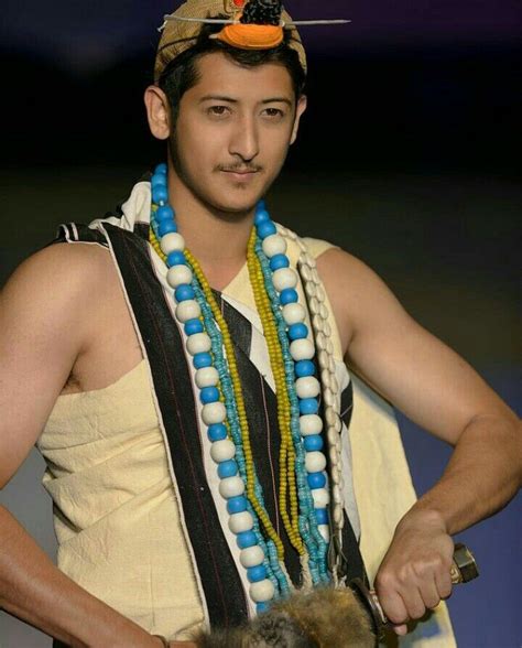 Model showcasing the male Traditional Attire of Nyishi Tribe of Arunachal. @hallewelly ...