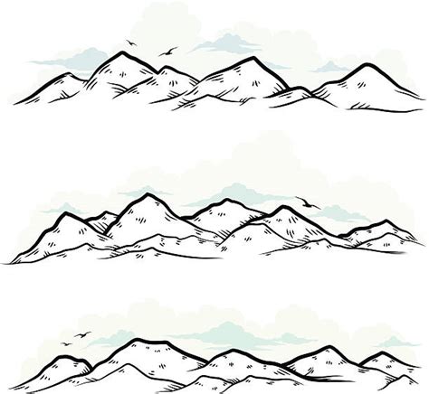 Black And White Mountain Illustrations, Royalty-Free Vector Graphics ...