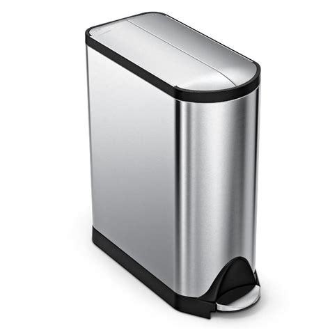 Shop simplehuman Butterfly 45-Liter Brushed Stainless Steel Trash Can ...