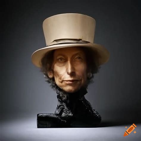 Bob dylan preserved in resin coffee table on Craiyon