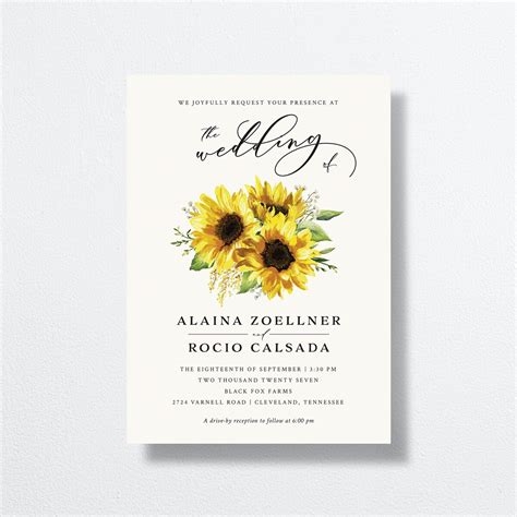 Rustic Sunflower Wedding Invitations | The Knot