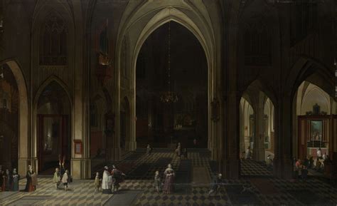 A church interior by candlelight. 1636 Painting | Pieter Neefs (I) Oil Paintings