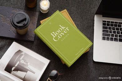 Laptop Book Cover Mockup Vector Download