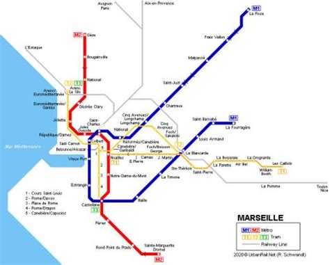 Marseille metro guide map plan - Hôtel Edmond Rostand
