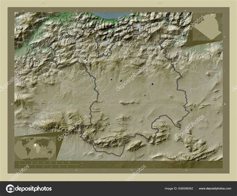 Setif Province Algeria Elevation Map Colored Wiki Style Lakes Rivers Stock Photo by ©Yarr65 ...