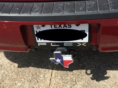 State of Texas Flag 2" Trailer Hitch Receiver Cover - Texas Shape - Zinc Great American Hitch ...