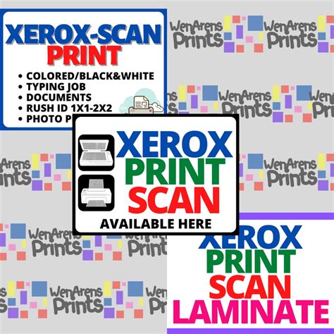 Xerox Print Scan Available here Laminated PVC Waterproof Sticker Sign Signage a4 size | Shopee ...