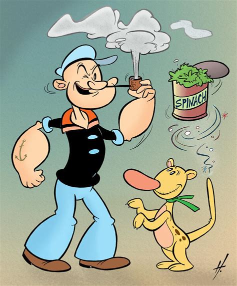 Popeye meets Eugene the Jeep by HammersonHoek on DeviantArt