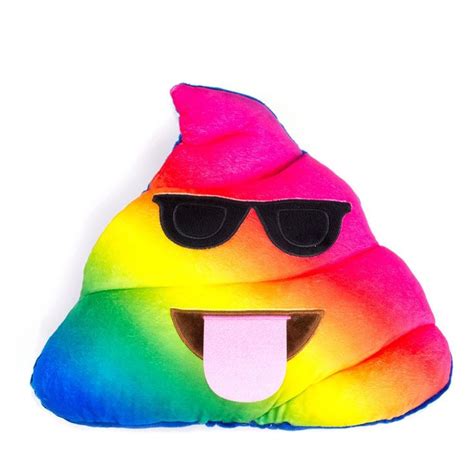 Rainbow Poo Emoji Pillow | Emoji pillows, Poo emoji pillow, Plush emoji