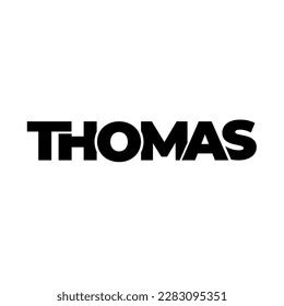 Thomas Name Lettering Typhography Text Illustration Stock Vector ...