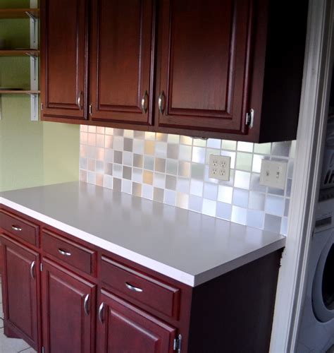 Contact Paper 'Tiled' Backsplash | Renters decorating, Home kitchens ...