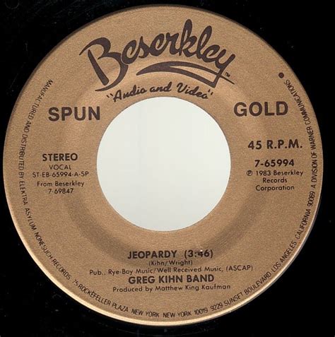 Greg Kihn Band - Jeopardy / The Breakup Song | Discogs