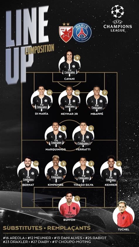 Today’s Match Day Starting Lineup : r/psg