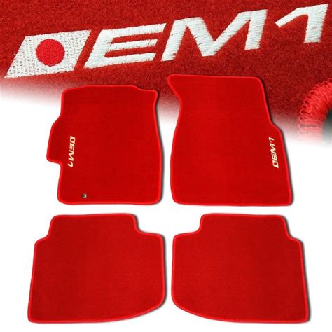 CUSTOM FIT FLOOR MATS 96-00 HONDA CIVIC COUPE EM1 LOGO COLORS: BLACK o | VMS Racing