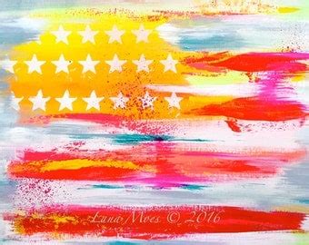 American Flag ABSTRACT Original Painting Custom by lanasfineart