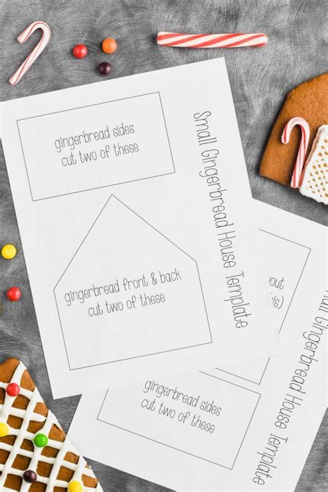 This Gingerbread House Template Printable is exactly what you need to m… | Gingerbread house ...