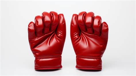 Premium AI Image | Red Boxing gloves on white background