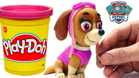 Skye Paw Patrol Stop Motion Play Doh claymation plastilina playdo Patrulla canina de cachorros ...