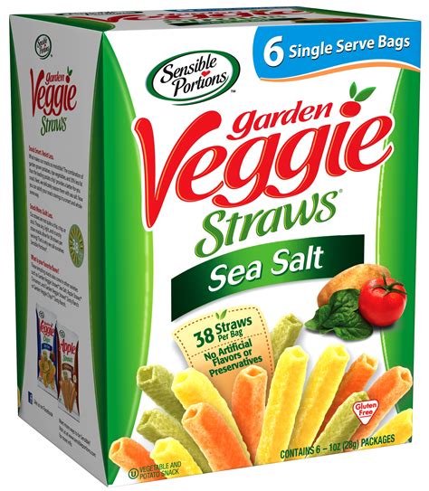 Sensible Portions Sea Salt Garden Veggie Straws, 1 Oz., 6 Count - Walmart.com - Walmart.com