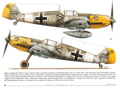 Messerschmitt Bf 109E-7 I./JG27 April 1941 | Aerei militari, Luftwaffe, Wwii