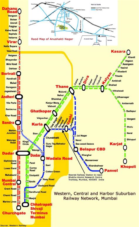 Mumbai central line map - Mumbai central line stations map (Maharashtra - India)