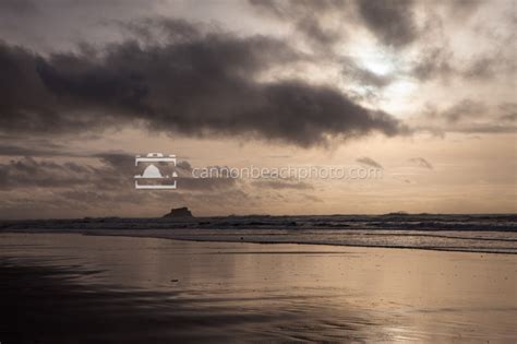 Castle Rock at Sunset - Cannon Beach Photo