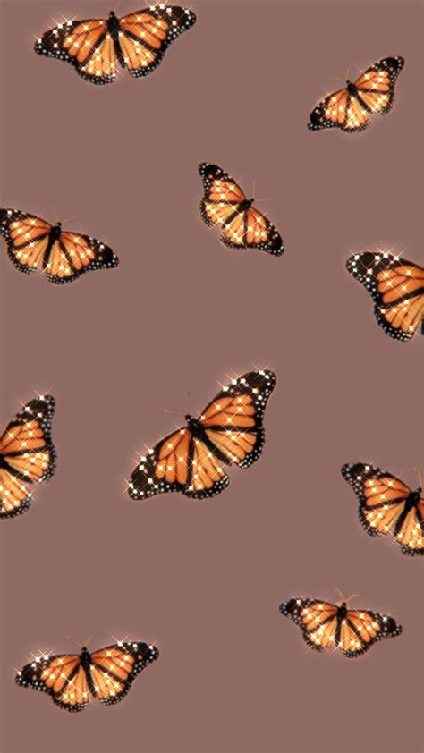 Aesthetic Wallpaper With Butterflies