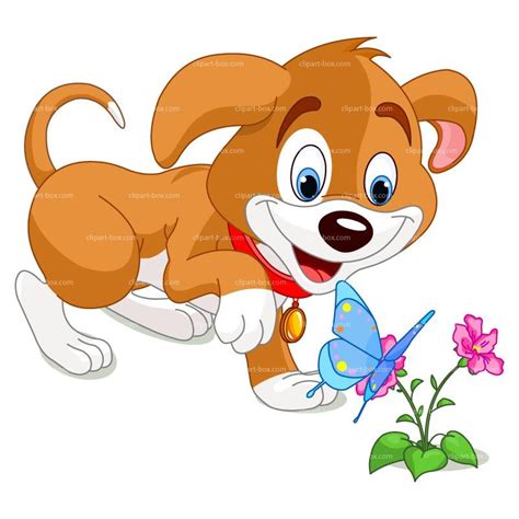 CLIPART HAPPY DOG PLAYING | Royalty free vector design | Cute animals ...